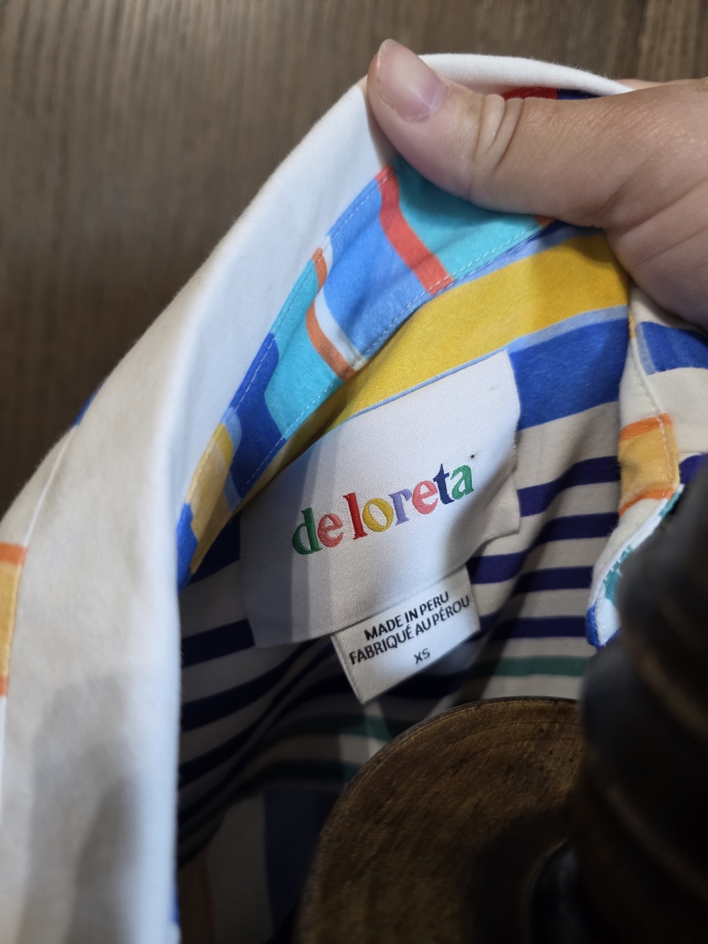 De Loreta Striped Mini Shirt Dress - Picture 4 of 5